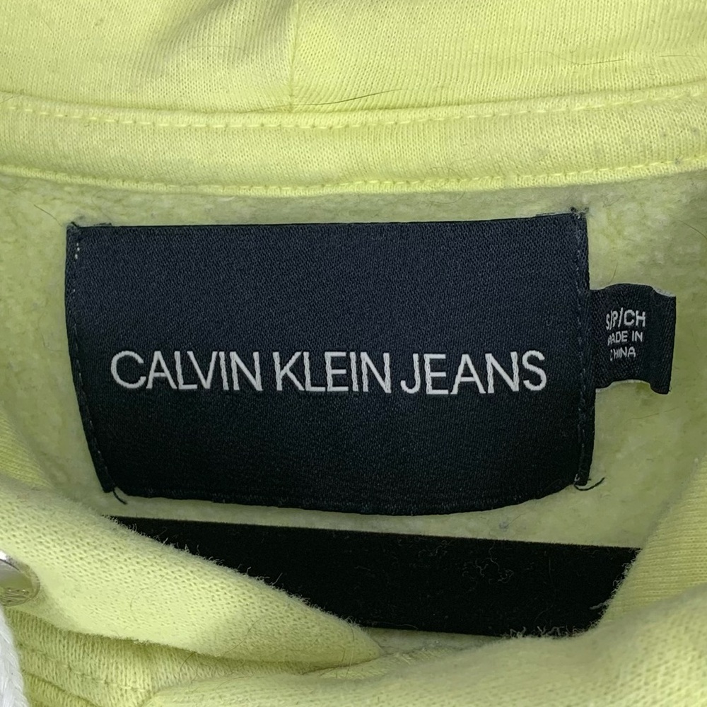 Calvin Klein Jeans Ombre Crop Hoodie 60% Cotton Size S Green/Teal/White - Picture 8 of 11